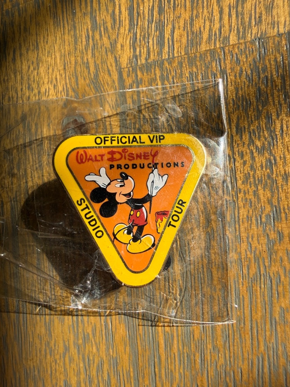 Disney Yellow and Orange Mickey Mouse 'Official VIP' Studio Tour Pin